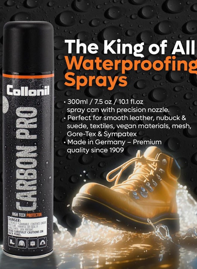 Collonil Carbon Pro L – Universal Shoe Protector Spray 10.1 fl oz – Waterproof & Stain-Resistant – PFAS-Free Suede Protector for Shoes, Boots, Backpacks, Jackets & Tents – Made in Germany - Image 2